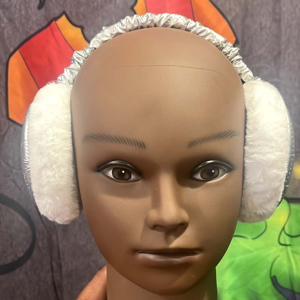 White & Silver Earmuffs NWT